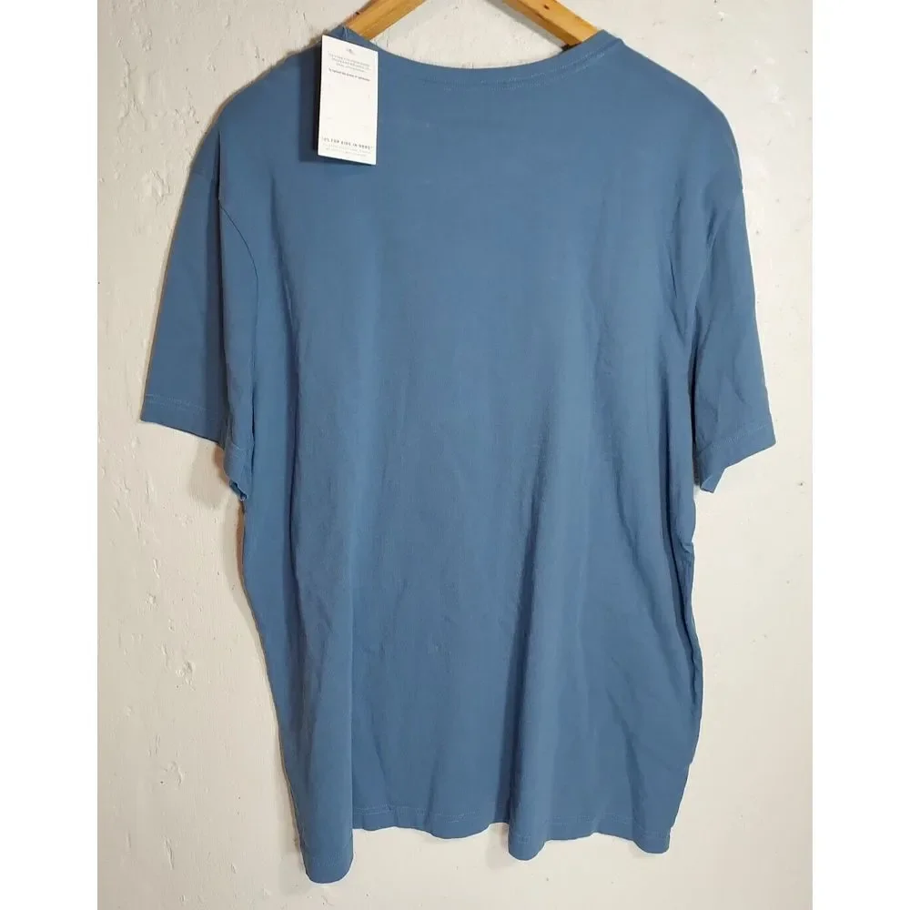 Life Is Good Football Turkey Nap Repeat Thanksgiving T‎ Shirt Mens L Blue NWT